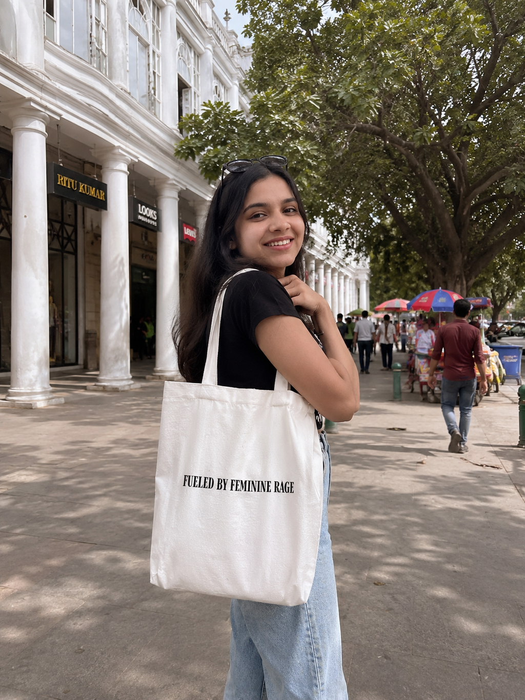 Feminine Rage Tote Bag (With Zipper)